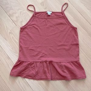 J Crew factory 100% cotton peplum tank top XXS